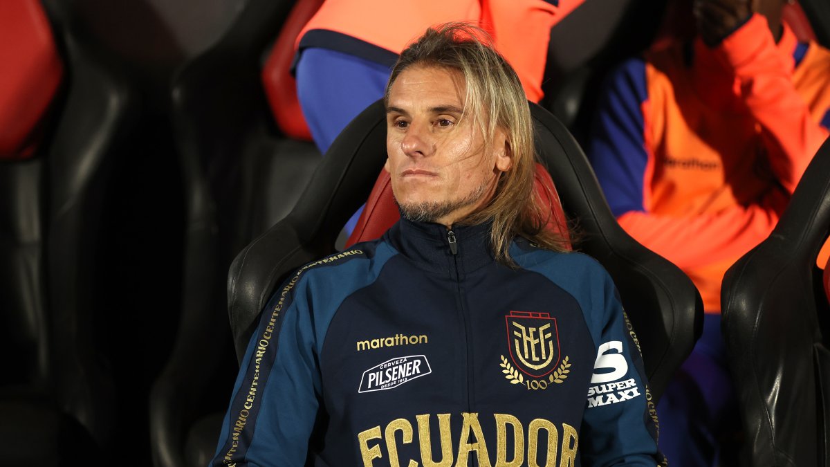 El entrenador de Ecuador, Sebastián Beccacece.