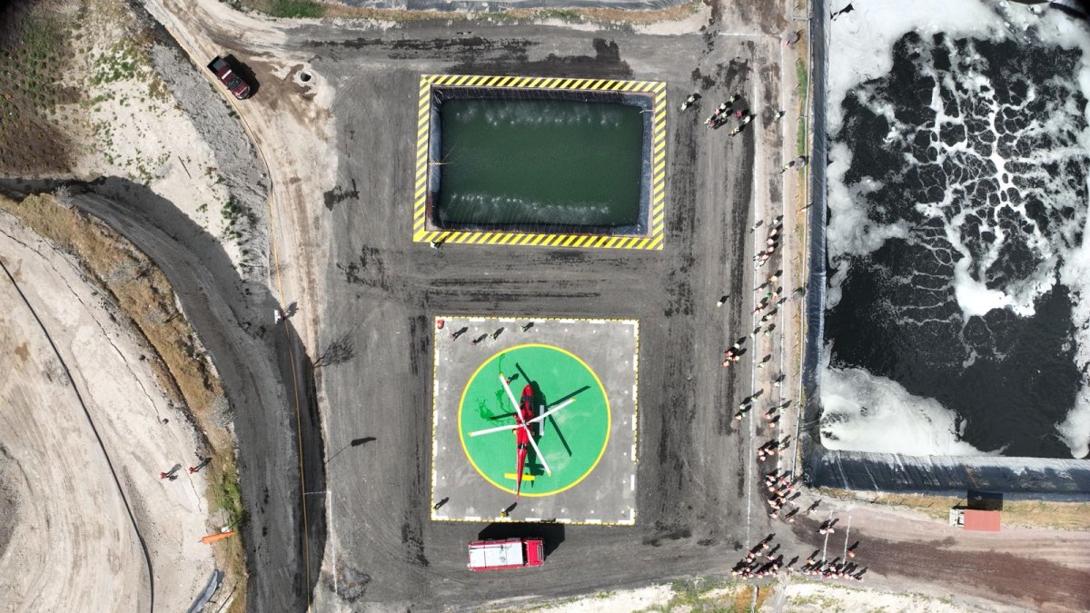 La nueva helibase se encuentra en el relleno sanitario de El Inga.