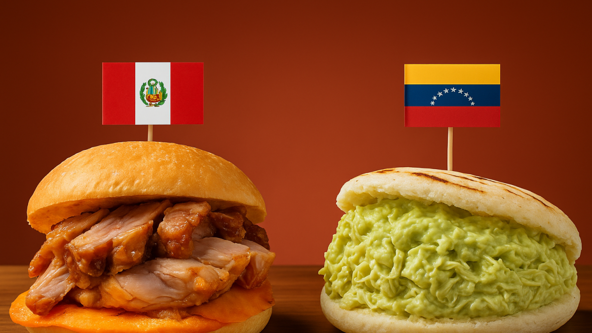 El pan con chicharrón peruano compite contra la arepa venezolana en la final del Mundial de Desayunos 2025.