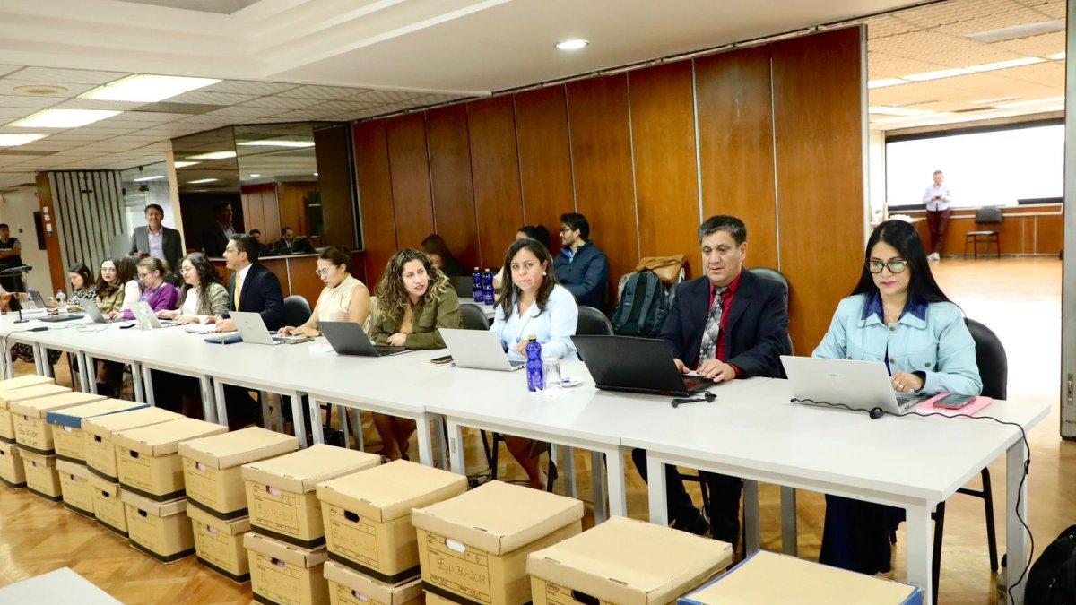 En el octavo piso de la Corte Nacional de Justicia se realiza la audiencia preparatoria de juicio en el caso Sinohydro.