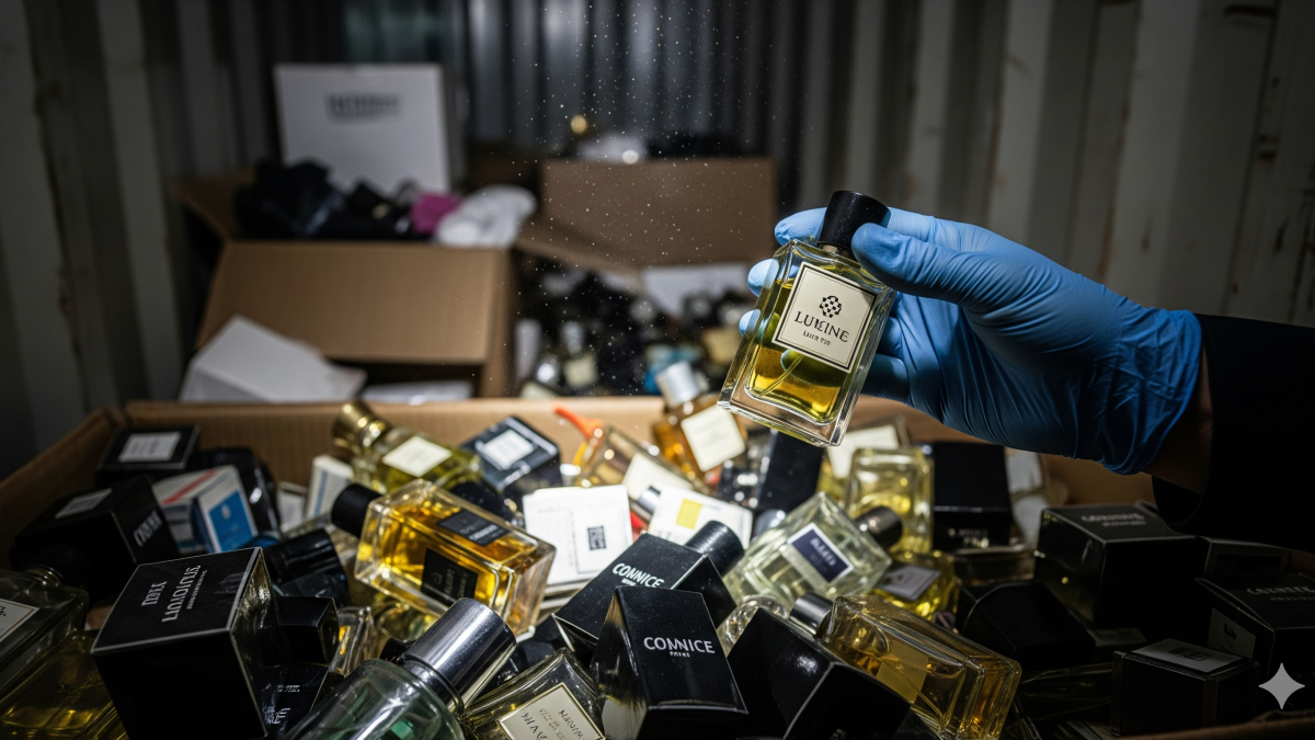 Hecho con IA. Los perfumes provenían de China.