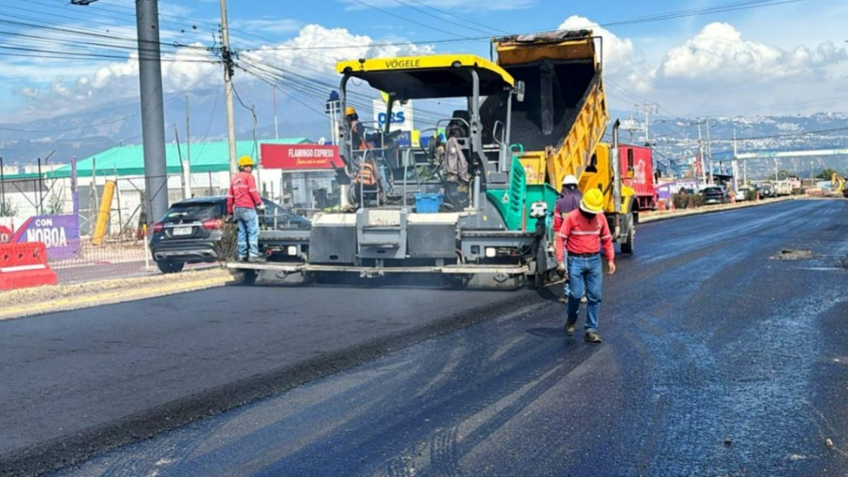 Los trabajos en la av. Oswaldo Guayasamín continúan en una segunda fase.