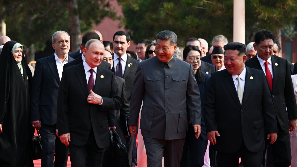 El presidente ruso, Vladimir Putin, el presidente chino, Xi Jinping, el líder norcoreano, Kim Jong Un.