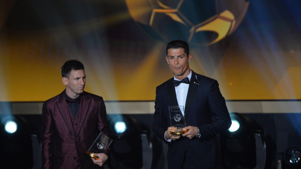 Lionel Messi y Cristiano Ronaldo coincidieron en una gala de premiación.