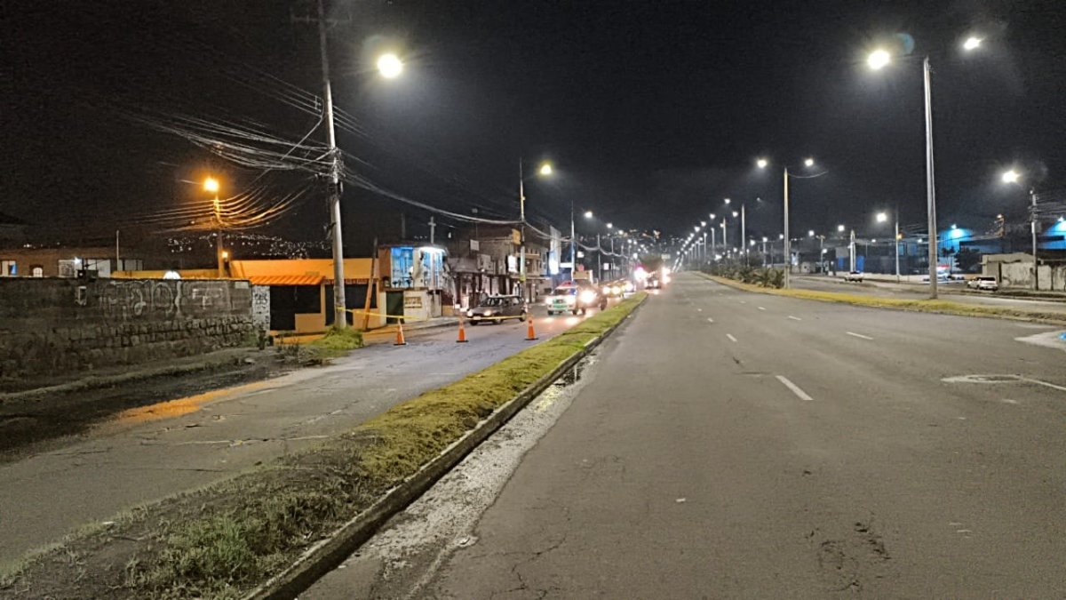 La noche del 22 de septiembre, en la Panamericana Norte y Leonidas Proaño, se registró una protesta.