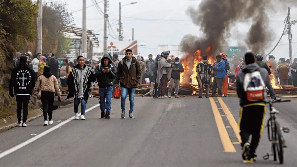 Norte. En la zona hubo cierres viales que se extendían desde Pichincha hasta Imbabura.