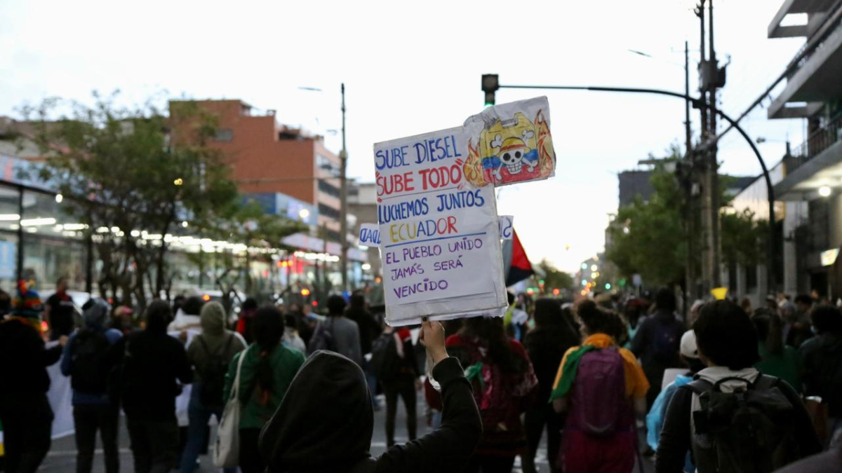 La noche del 23 de septiembre se registraron manifestaciones en el centro norte de Quito.