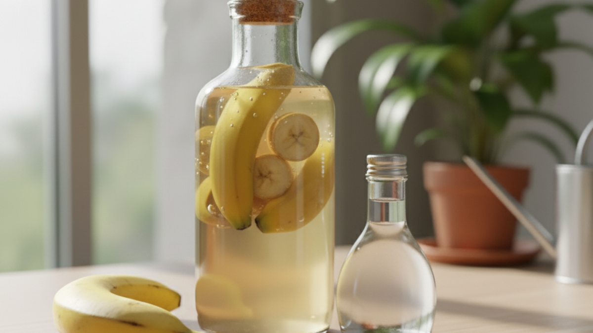 La cáscara de banana es rica en potasio, un mineral clave que promueve la floración y el fortalecimiento de las plantas, con el vinagre actuando como un potenciador de la liberación de nutrientes.