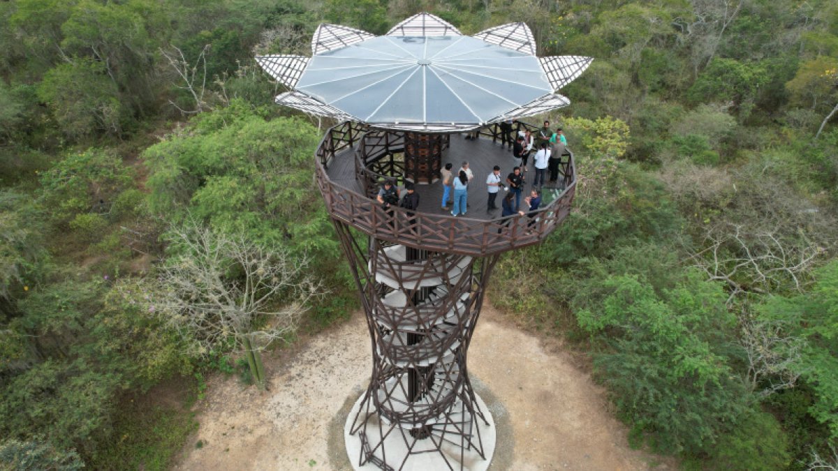 Torre. El mirador está situado en medio de la Reserva Arenillas.