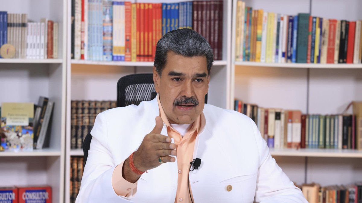 El presidente de Venezuela, Nicolás Maduro, hablando durante un acto de gobierno este lunes, en Caracas (Venezuela).
