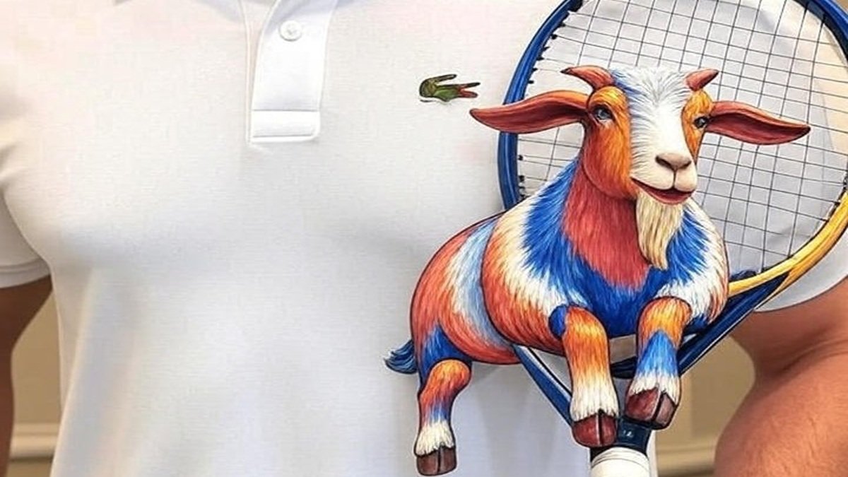 Lacoste presentó prendas en las que se sustituyó al cocodrilo con una cabra.