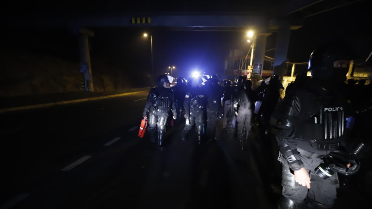 Continúan las manifestaciones en el norte de Quito.