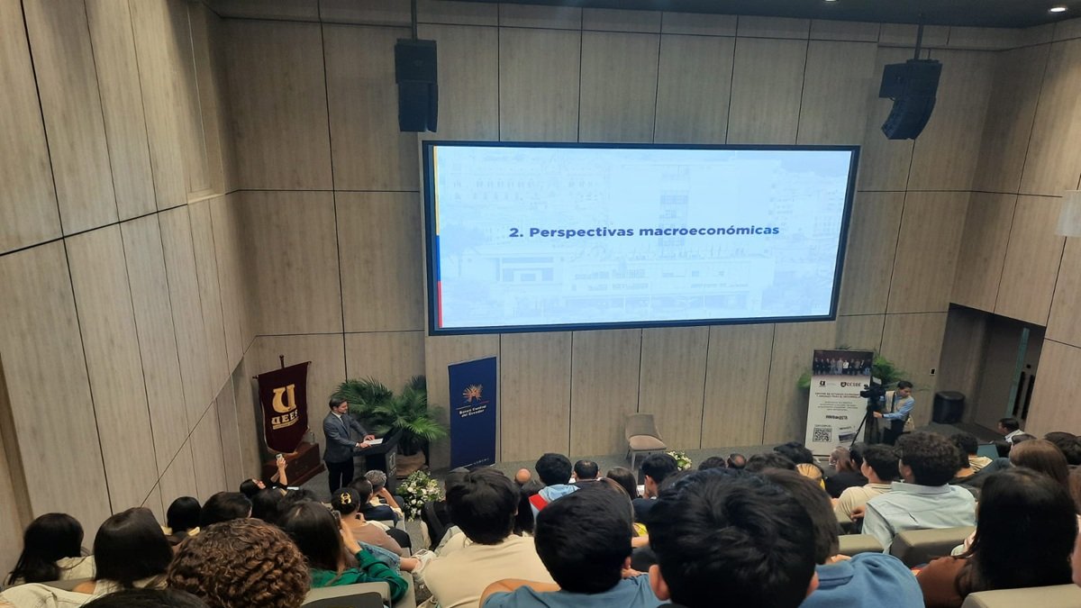 El BCE difundió este 14 de octubre de 2025 el informe del  II Trimestre de las Cuentas Nacionales, en Guayaquil.