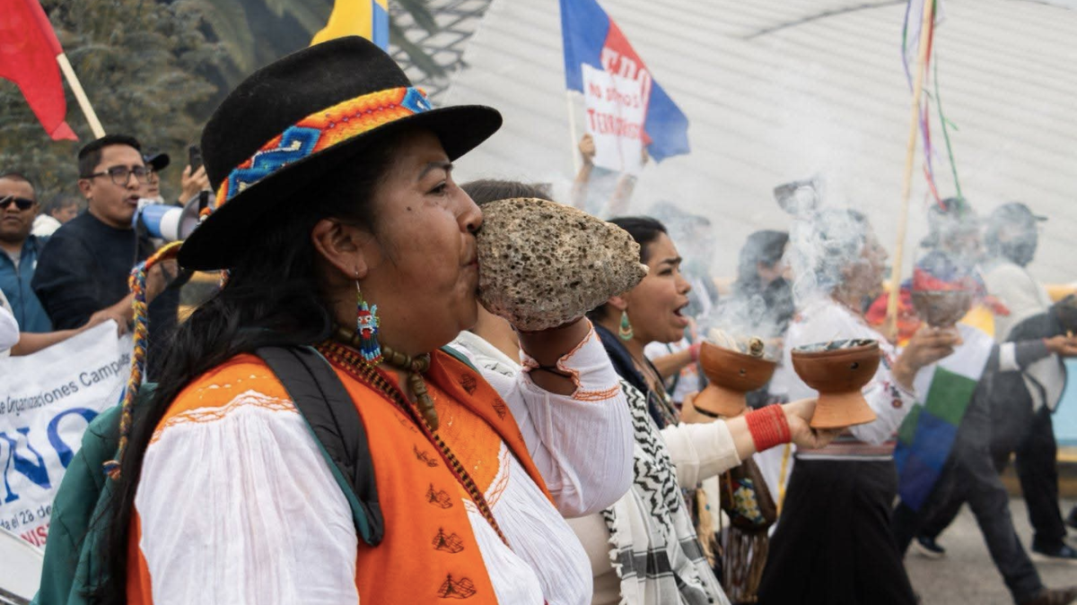 La CONAIE propone un convoy humanitario y rechaza la intervención estatal en comunidades de Imbabura.