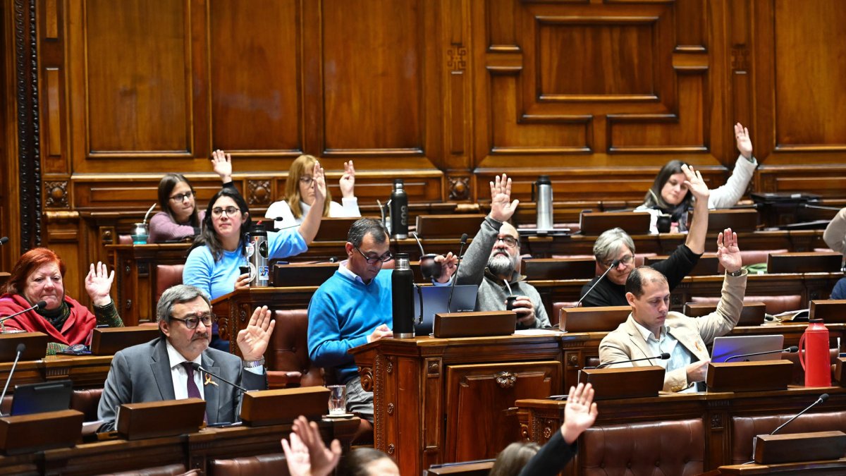 Vista general de una votación de diputados uruguayos al proyecto de ley 'Muerte digna', en la Cámara de Representantes, en Montevideo (Uruguay)