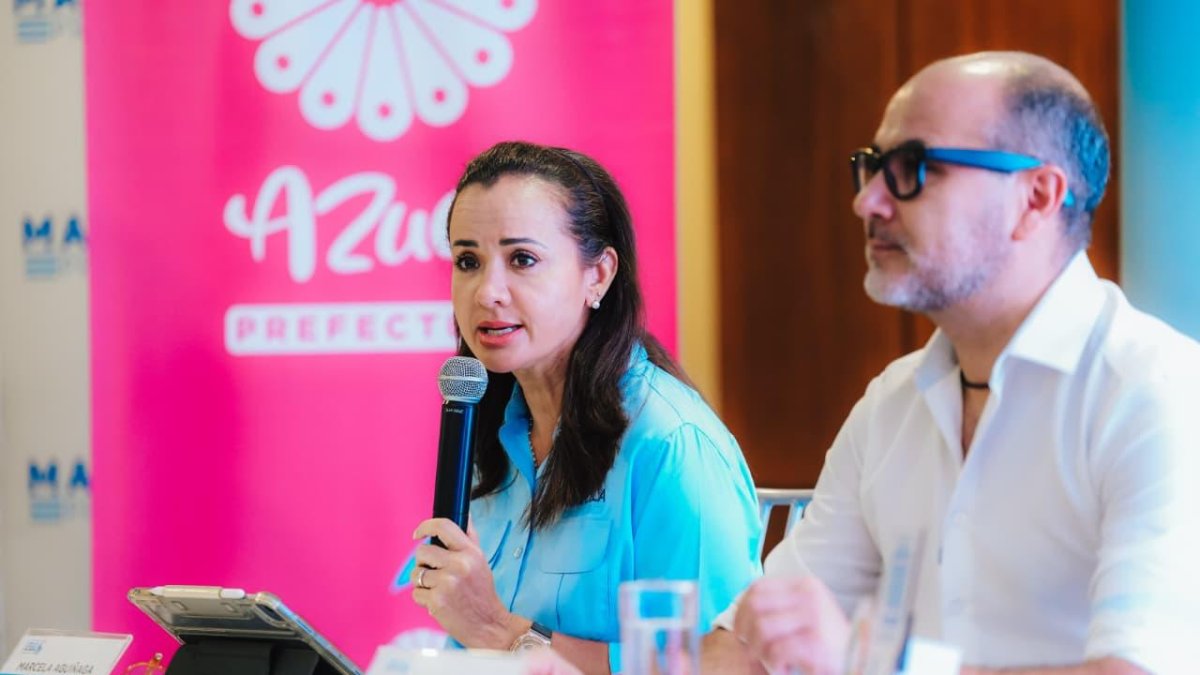 La prefecta del Guayas, Marcela Aguiñaga.