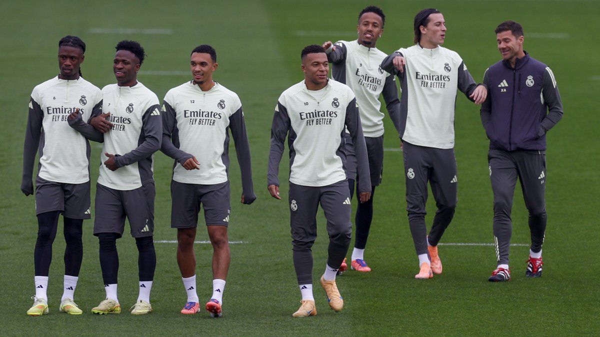 Entrenamiento de Real Madrid en la ciudad deportiva de Valdebebas.