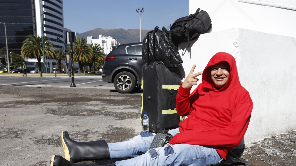 Jefferson Alcívar viajó desde Guayaquil y llegó a Quito la madrugada del 7 de noviembre.