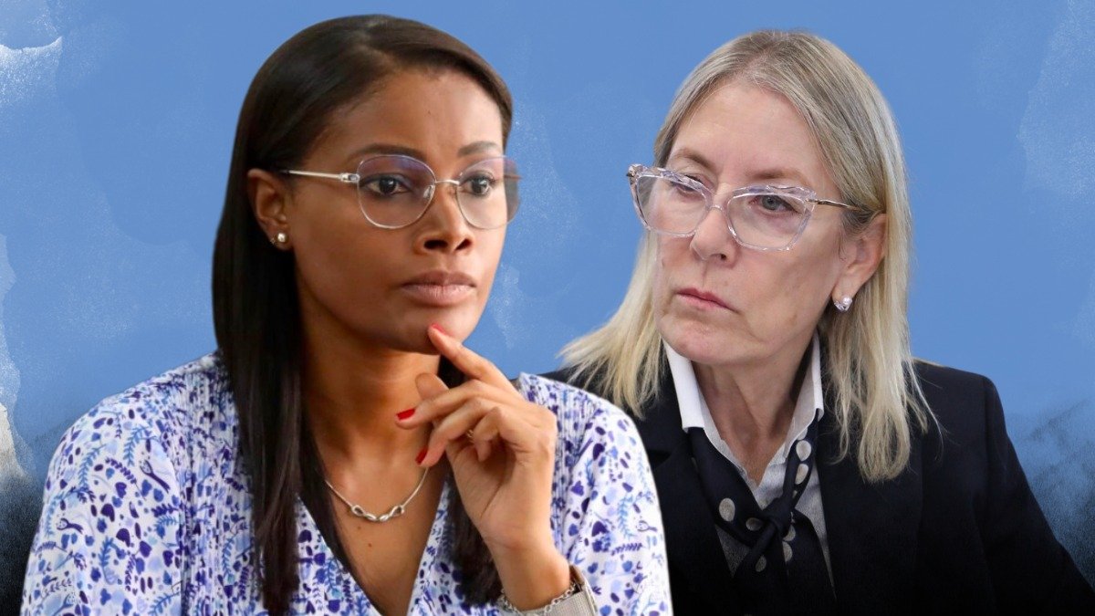 La exfiscal Diana Salazar y la asambleísta y madre del presidente, Annabella Azín.