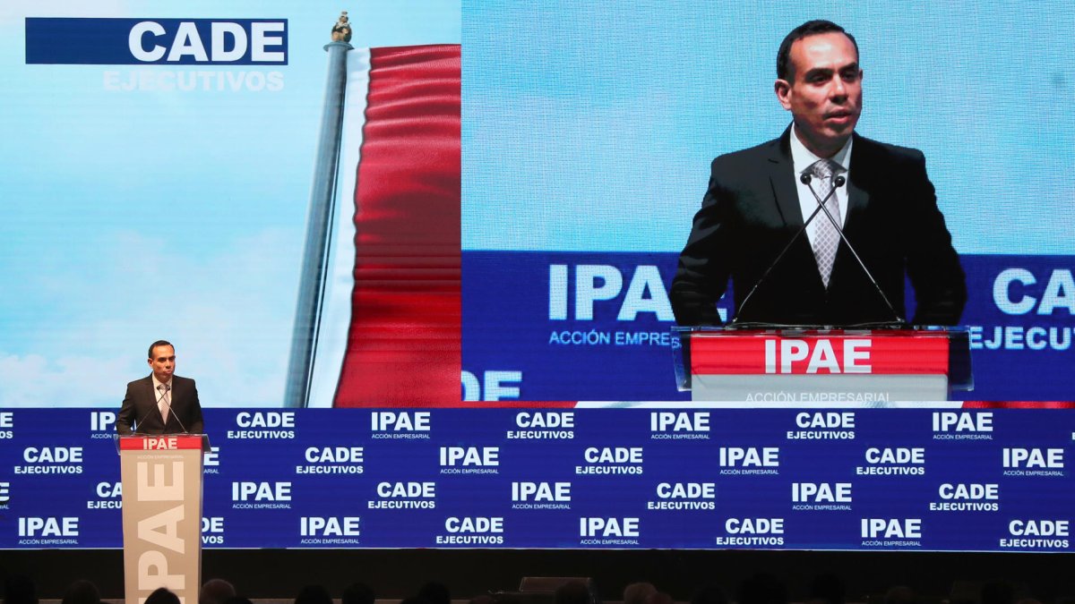 Fotografía del presidente interino de Perú, José Jerí.