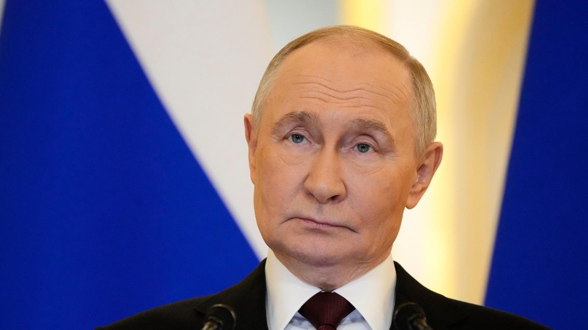 El presidente ruso Vladimir Putin en el Gran Palacio del Kremlin en Moscú, Rusia, el 12 de noviembre de 2025.