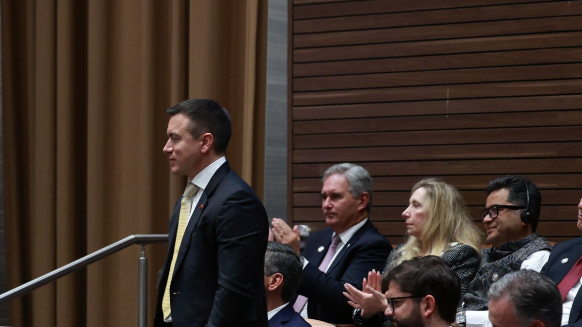 El presidente de la República, Daniel Noboa, asistió a al cambio de mando presidencial de Rodrigo Paz, en la Asamblea Legislativa Plurinacional de Bolivia.