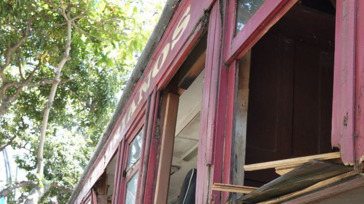 Vagón en trabajos de mantenimientó