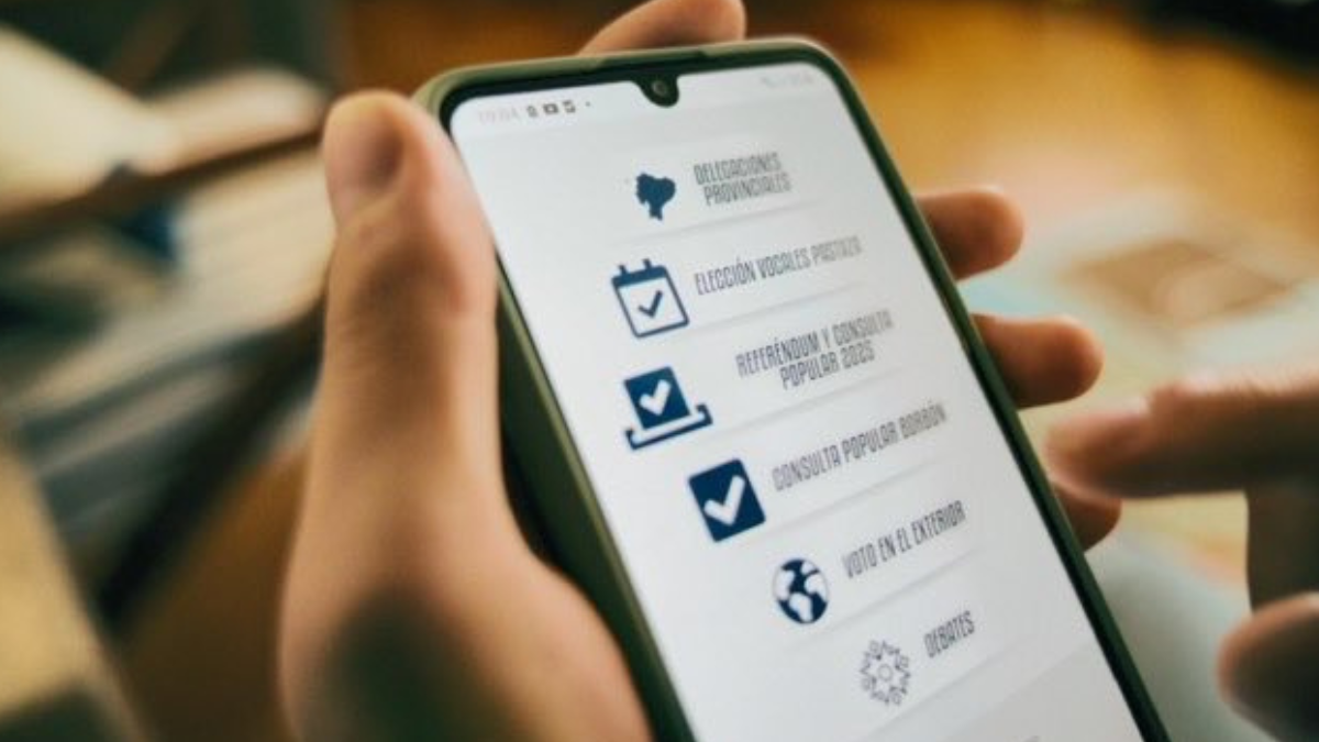 Referencial. Imagen de la aplicación del CNE
