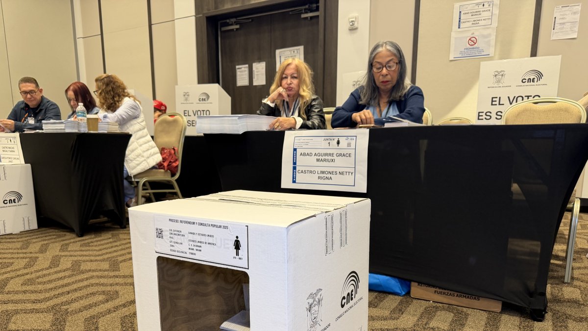 Más de 10.200 ecuatorianos empadronados acudieron hoy a votar en la consulta y referéndum 2025.