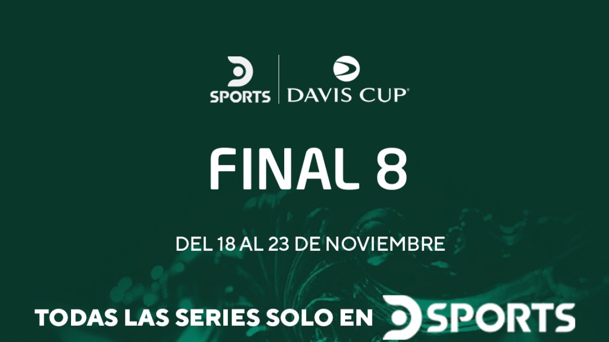 DSPORTS y DGO transmitirán en exclusiva el Final 8 de la Copa Davis 2025, que se disputará en Bolonia desde el 18 hasta el 23 de noviembre.