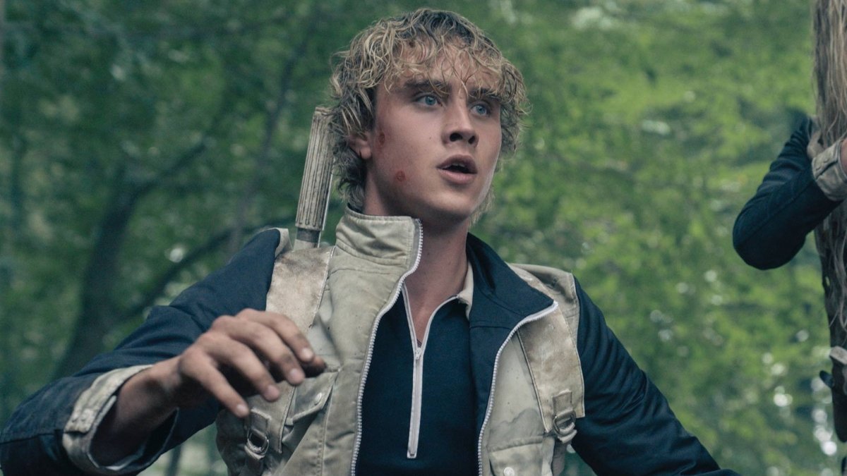 Un joven Haymitch Abernathy en la competencia por 'Los Juegos del Hambre'.