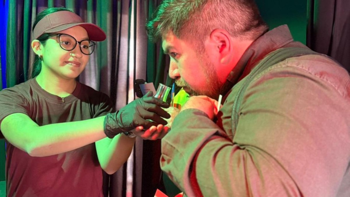 Una instalación sensorial de la UTPL permite identificar los aromas dulce, floral, cítrico, herbal y especiado de la horchata lojana