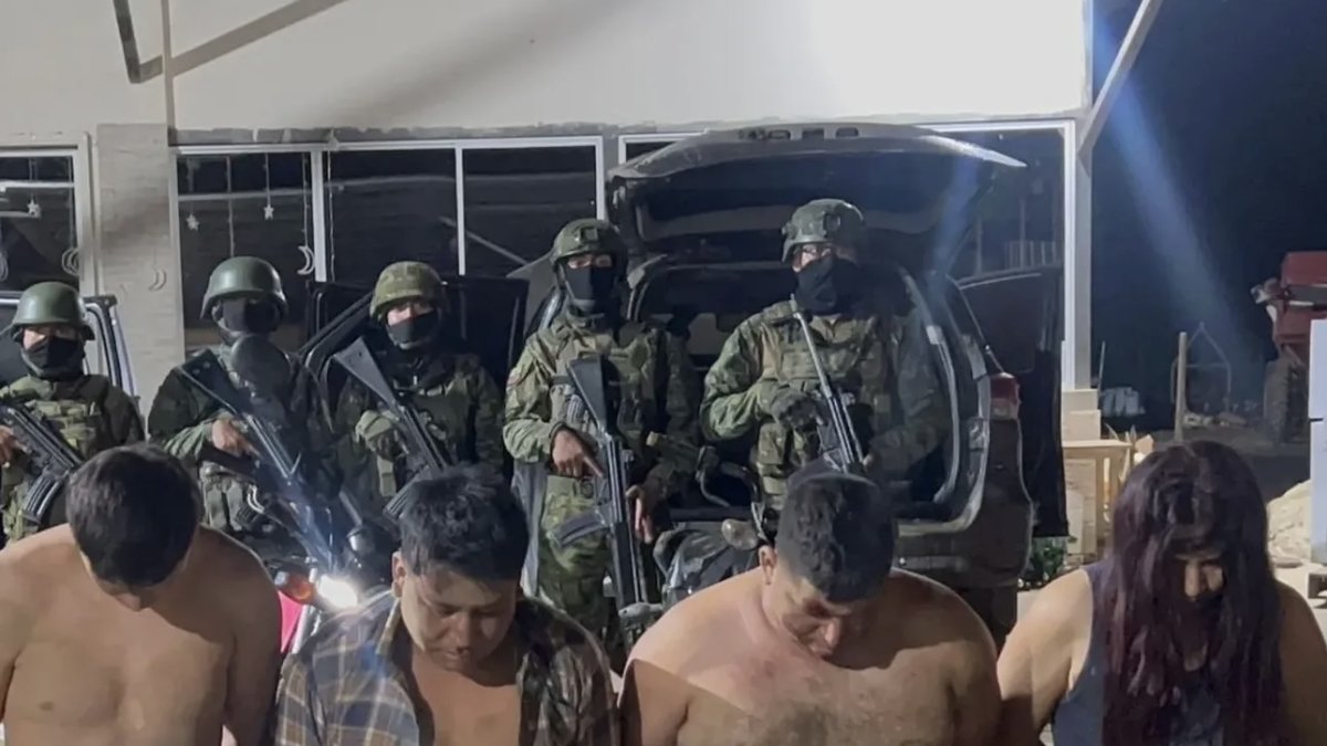 Militares detuvieron a alias Caporal, Serrano, Veneno, Puma y Shakira durante el operativo en Montalvo