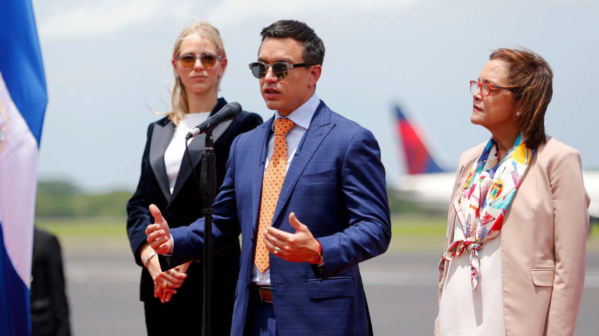 Daniel Noboa acudió a la investidura de Nayib Bukele, entre sus viajes.