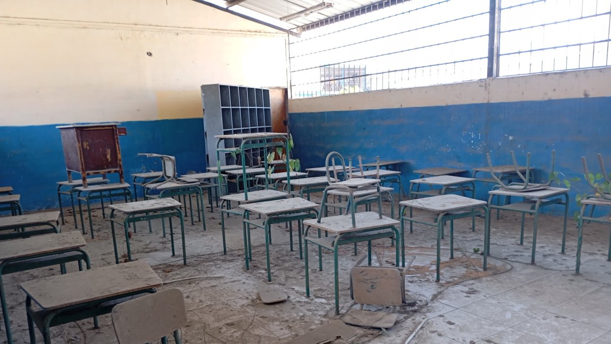 Así luce la escuela Luis Tinoco Gallardo, en el barrio Durán, de General Villamil Playas.