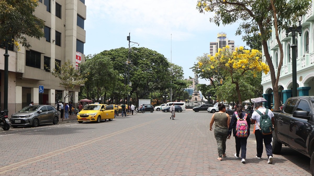 A lo largo del bulevar 9 de Octubre, en el centro de Guayaquil, se plantea establecer supermanzanas.