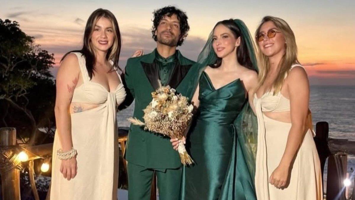 Paty Cantú durante su boda con Christian Vázquez.