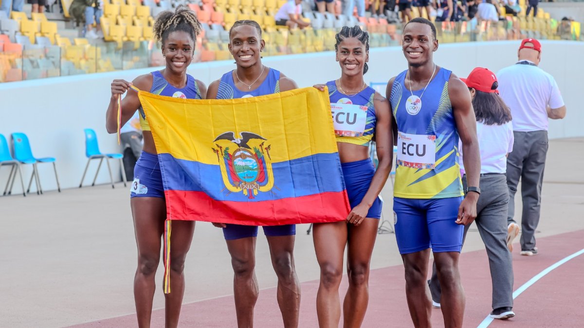 Ecuador consiguió el primer Oro de la modalidad de relevos 4x100 en los Juegos Bolivarianos 2025.