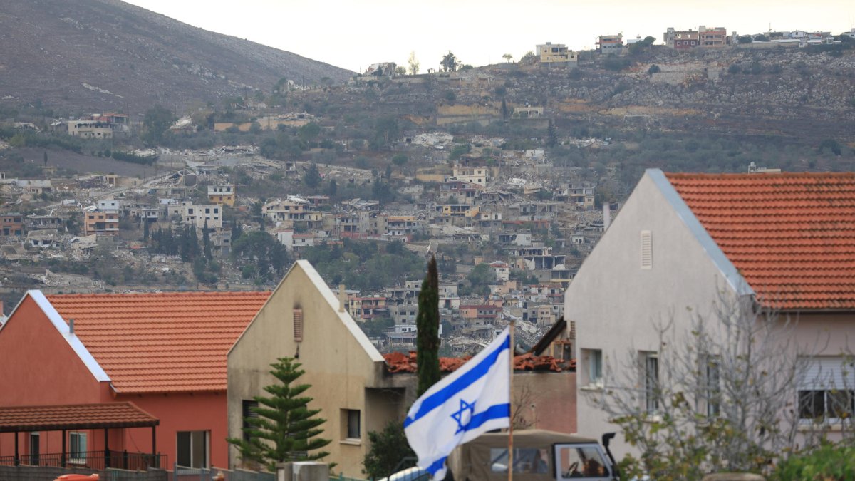 Frontera entre el Líbano e Israel. Una de las viviendas destruidas en Metula por misiles lanzados de Hezbolá.