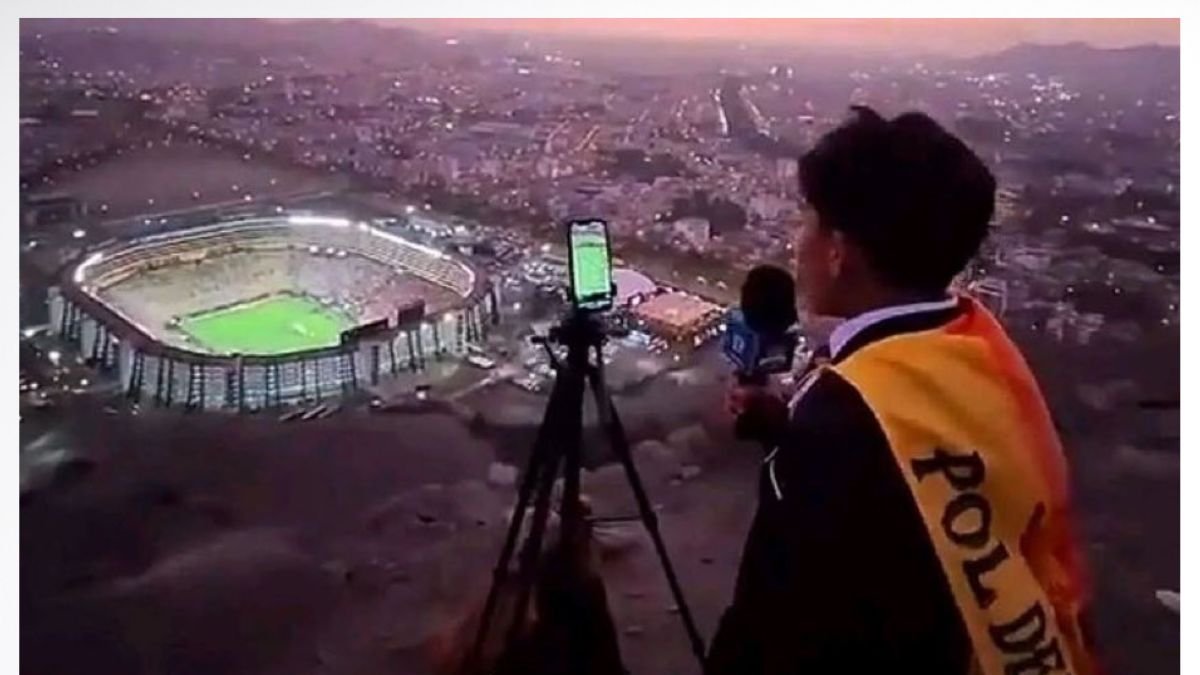 Cliver Huamán creador de Pol Deportes, el niño quechua que narró la final desde un cerro y emocionó al mundo.