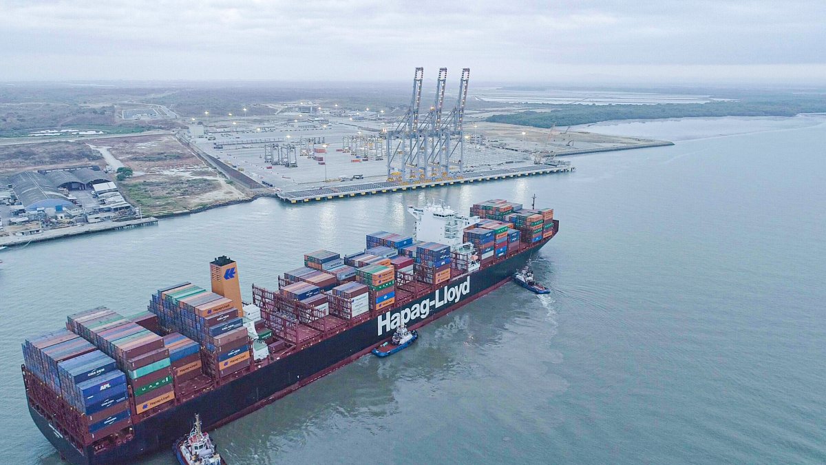 El puerto de agua profunda DP World, en Posorja.