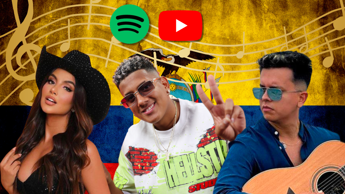 Los artistas ecuatorianos que lideran el crecimiento en YouTube y Spotify en 2025