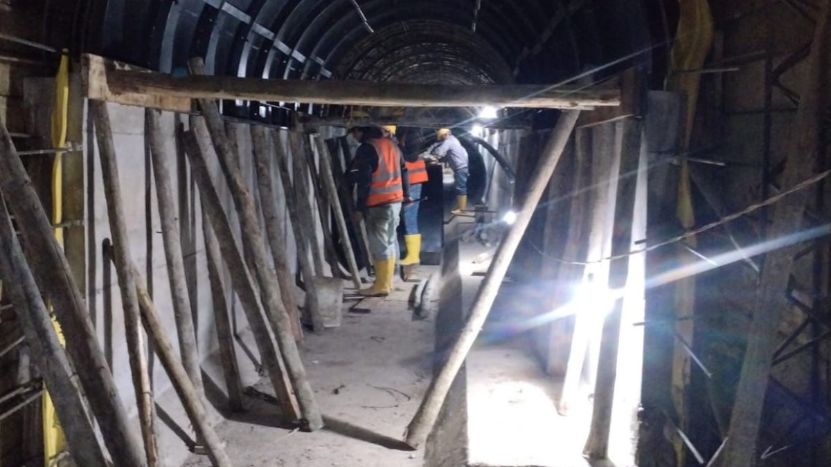 Trabajo. El proyecto de alcantarillado en Tumbaco se encuentra en el 98% de avance.