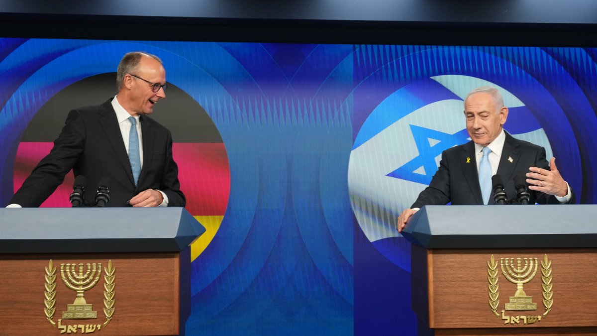 Merz y Netanyahu en rueda de prensa compartida