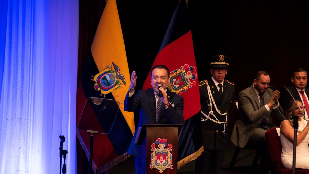 En la sesión solemne por los 491 años de Fundación de Quito, el alcalde Pabel Muñoz pronunció uno de los discursos más críticos de su gestión.