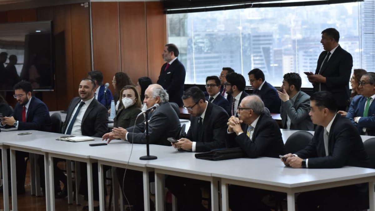 Quito. La audiencia preparatoria de juicio se reinstaló en el auditorio de la Corte Nacional de Justicia, en Quito.