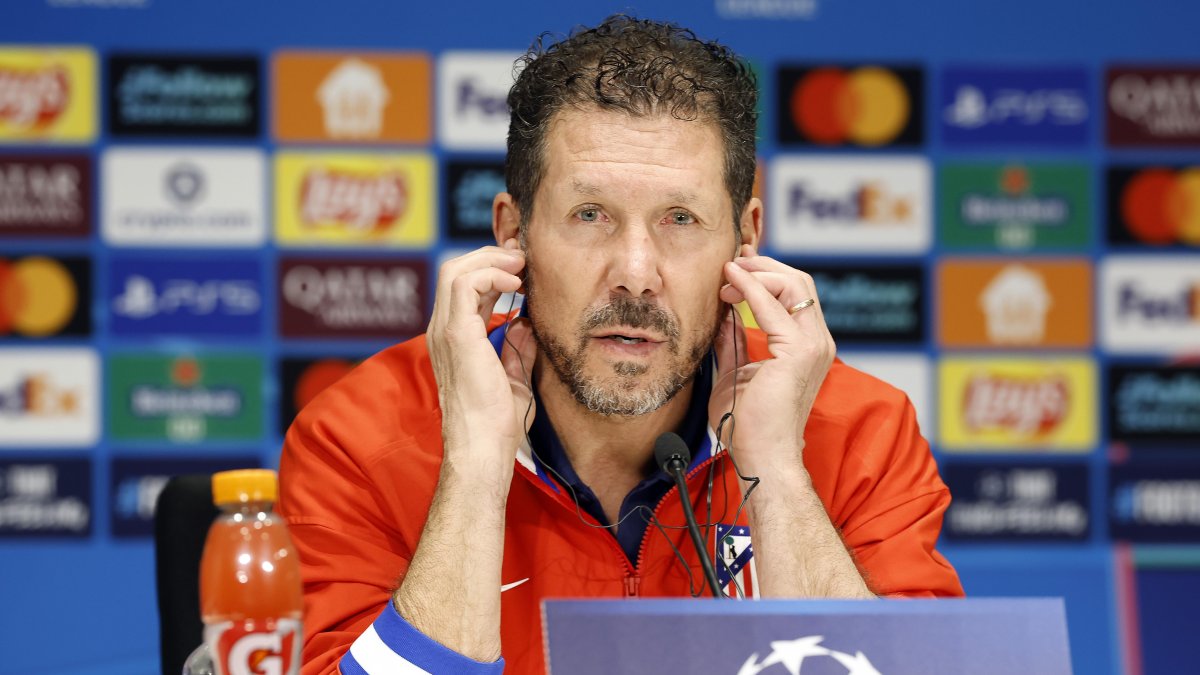 Diego Simeone, entrenador del Atlético de Madrid.