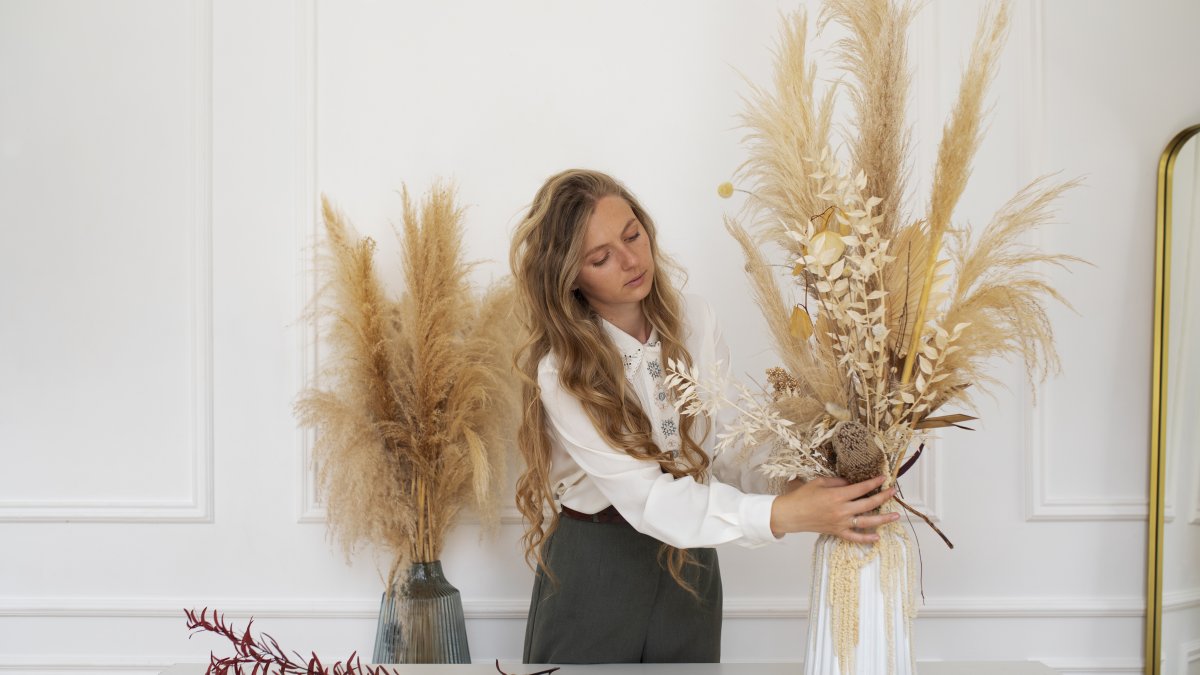 Un ramo seco conserva su encanto natural