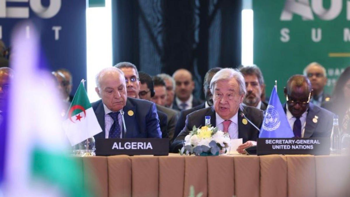 Antonio Guterres, secretario General de la ONU, en la Cumbre entre la Unión Europea y la Unión Africana, en noviembre 2025.