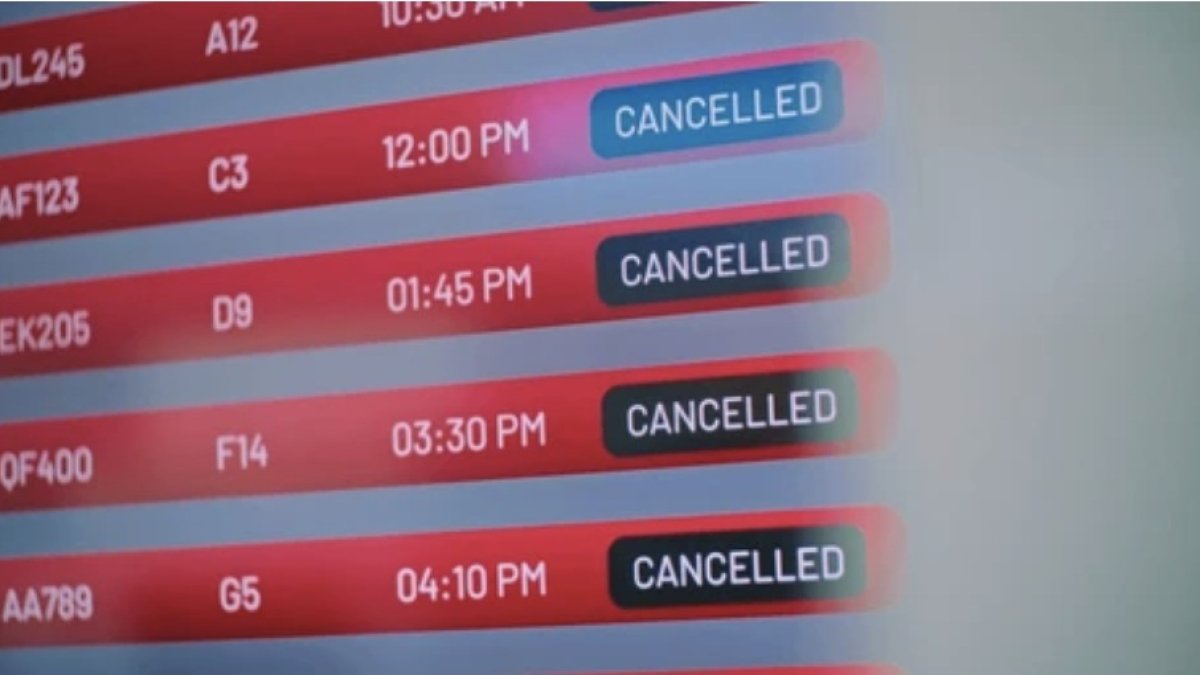 La inmovilización de 124 aviones obligó a cancelar y reprogramar cientos de vuelos